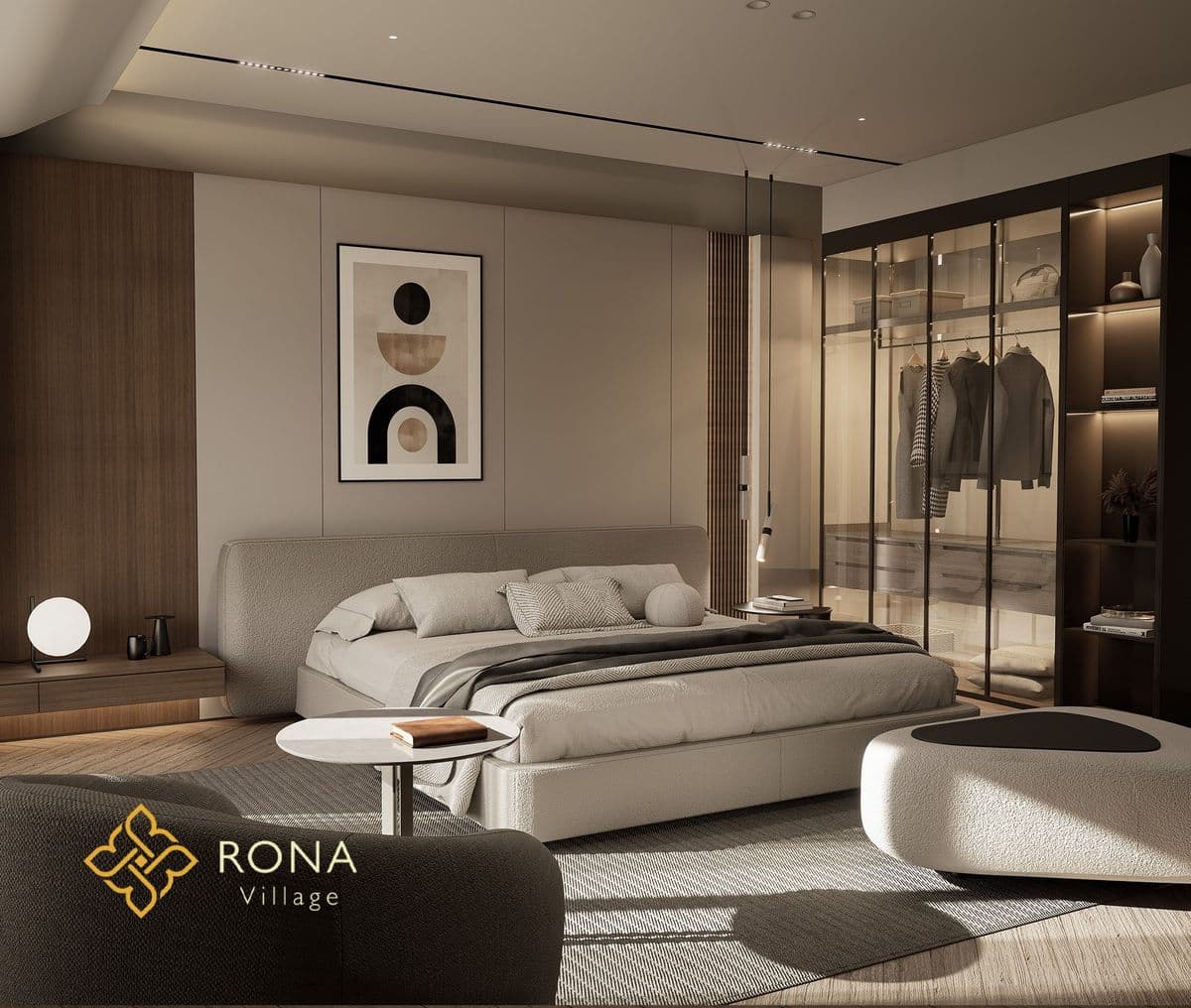 Elegant bedroom interior